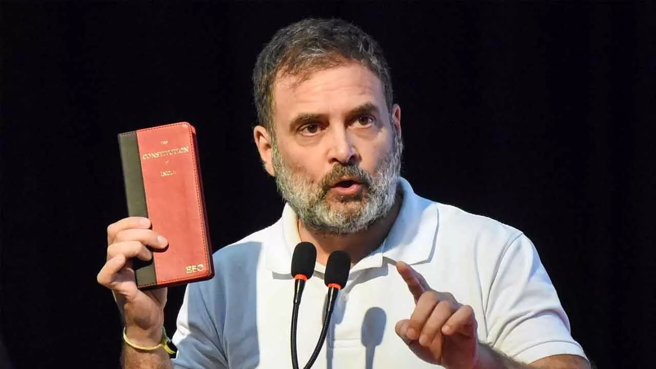 Rahuls 1000s of years old constitution remark sparks BJP backlash Rahuls 1000s of years old constitution remark sparks BJP backlash