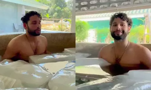 Siddhant Chaturvedi braves a Gehraiyaan 4-Degree Celsius ice bath