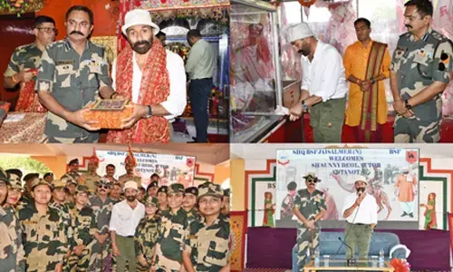 Sunny Deol seeks blessings at Mateshwari Tanot Rai Mata temple in Rajasthan