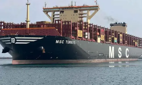 MSC Turkiye docks at Vizhinjam Seaport