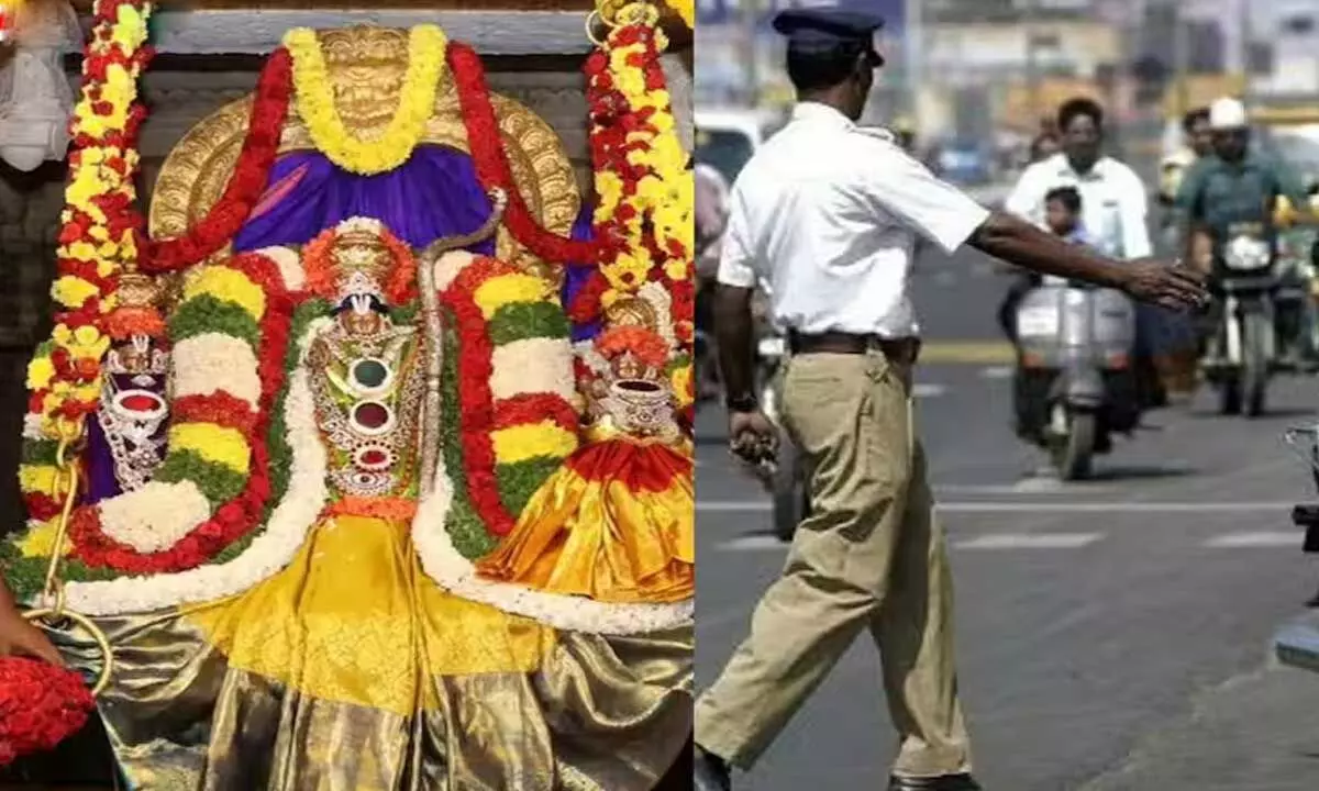 Traffic diversions imposed in Kadapa amid Sitarama Kalyanotsavam in Vontimitta Traffic diversions imposed in Kadapa amid Sitarama Kalyanotsavam in Vontimitta