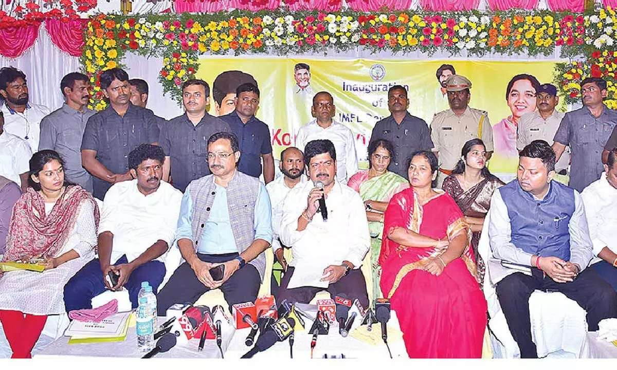 Minister Kollu inaugurates IMFL depot in Anantapur Minister Kollu inaugurates IMFL depot in Anantapur