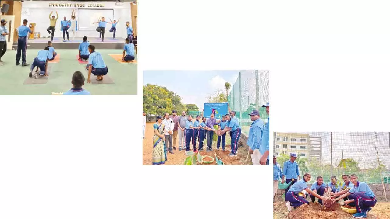 Sphoorthy Engineering College NCC Promotes Wellness on World Health Day Sphoorthy Engineering College NCC Promotes Wellness on World Health Day