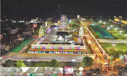 Vontimitta temple gears for celestial wedding