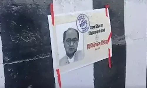 Row as posters terming Digvijaya Singh gaddar come up in Bhopal and other parts of MP