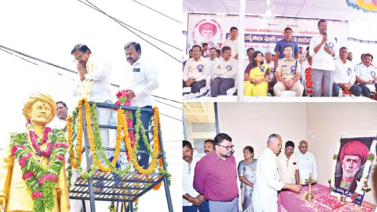Rich tributes paid to Jyotiba Phule Rich tributes paid to Jyotiba Phule