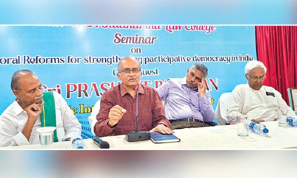 Electoral reforms must for strengthening democracy, says Prashant Bhushan