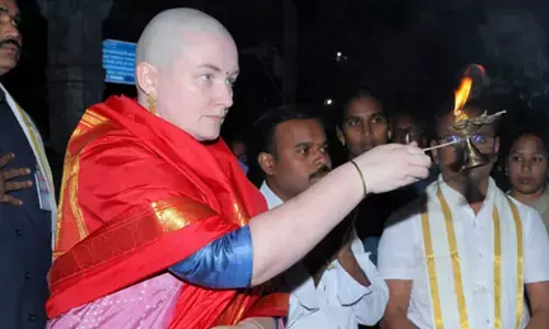 Pawan Kalyan’s wife prays at Tirumala after son’s recovery