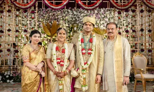Tollywood stars, political leaders grace film financier Bangaru Babu’s sonwedding