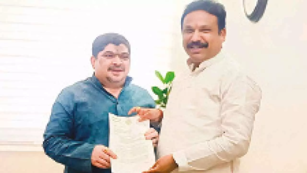 Cantt MLA Sri Ganesh petitions minister for funds Cantt MLA Sri Ganesh petitions minister for funds