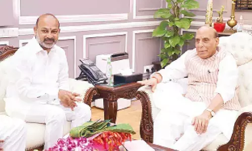 Bandi meets Union Ministers Rajnath Singh, Gajendra Singh Shekhawat