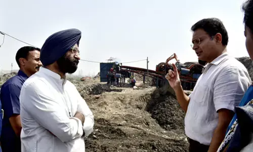 Delhi Minister Sirsa reviews waste reduction work at Ghazipur landfill