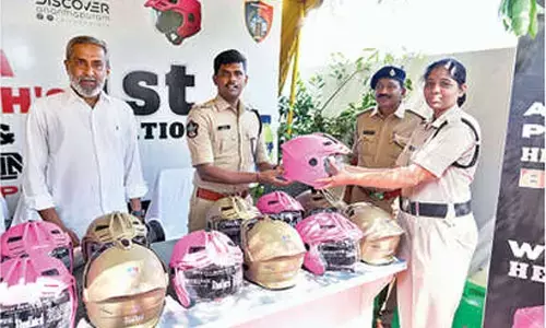 SP inaugurates helmet and dehydration bank for cops