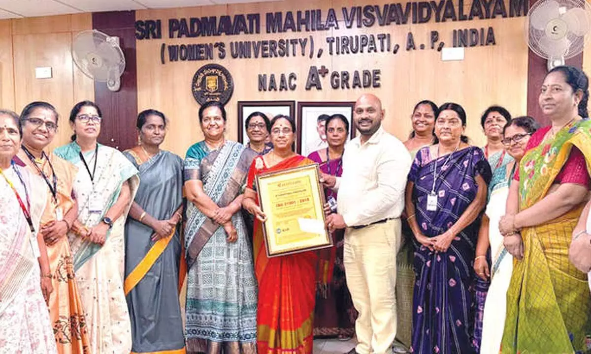 SPMVV gets ISO certification for its quality standards SPMVV gets ISO certification for its quality standards