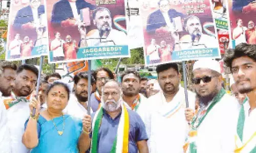 Jagga Reddy leads ‘Jai Bhim’ rally in Sangareddy, demands apology from Amit Shah
