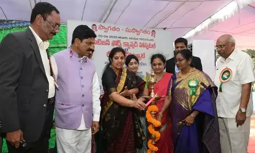 Purandeswari virtually lays foundation stone for cancer hospital