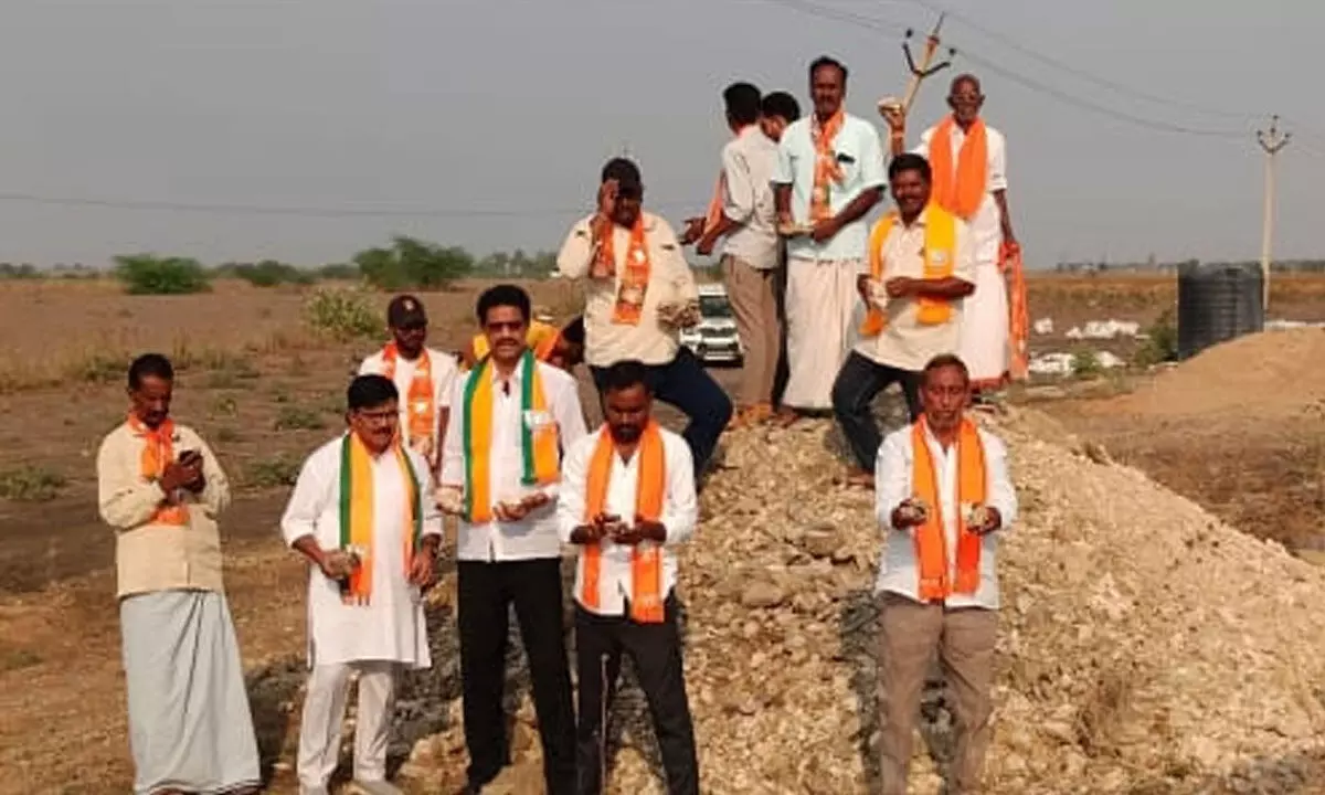 BJP Slams Use of Substandard Soil at Jogulamba Halt Railway Station, Demands Immediate Action