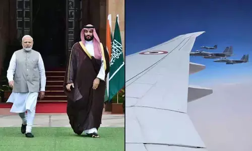 Saudi fighter jets escort PMs plane