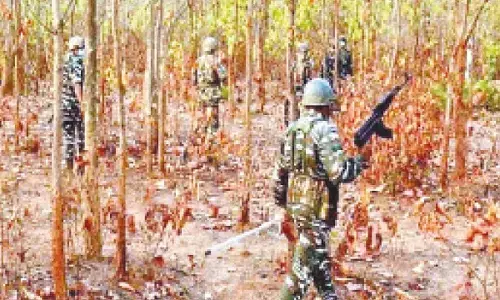 Along Chhattisgarh-Telangana border: Massive crackdown  on Maoists, three killed