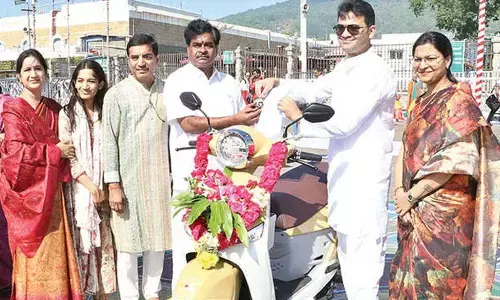 Electric scooter donated to TTD