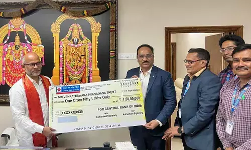 Central Bank donates Rs 1.5 cr to SVP Trust