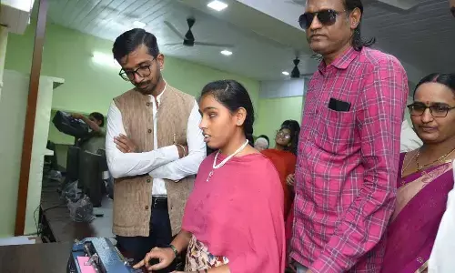 Collector inspects MIDC for visually impaired