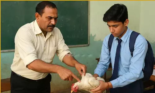 Teacher forces student to cut chicken during exam, suspended