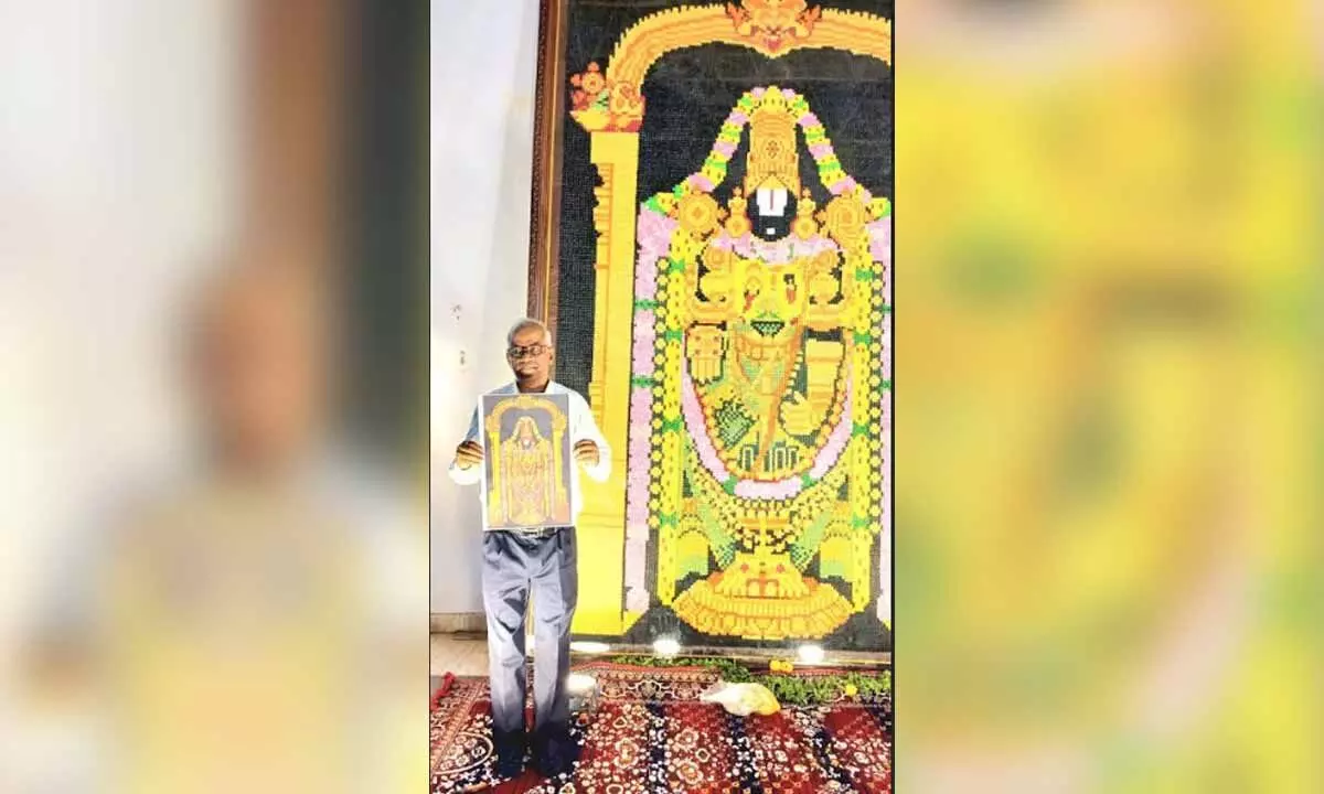 Ravi Kumar Toleti Unveils Grand Origami Masterpiece of Lord Sri Venkateswara Swamy with Over 40,500 Folds Ravi Kumar Toleti Unveils Grand Origami Masterpiece of Lord Sri Venkateswara Swamy with Over 40,500 Folds