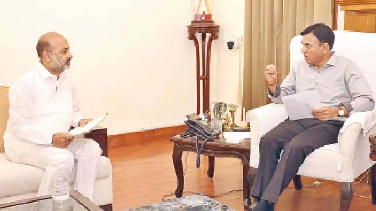 Bandi Sanjay seeks Central funds for Karimnagar devpt Bandi Sanjay seeks Central funds for Karimnagar devpt