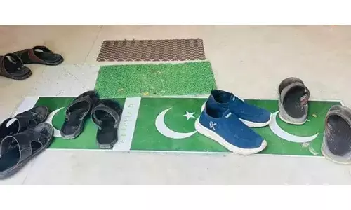 Cops remove flags affixed on floor at BJP MLA’s office