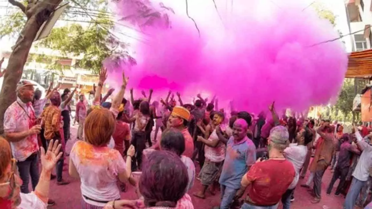 Varanasi celebrates caste census nod with gulal