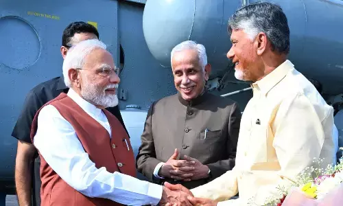 Prime Minister Modi Receives Warm Welcome at Gannavaram Airport