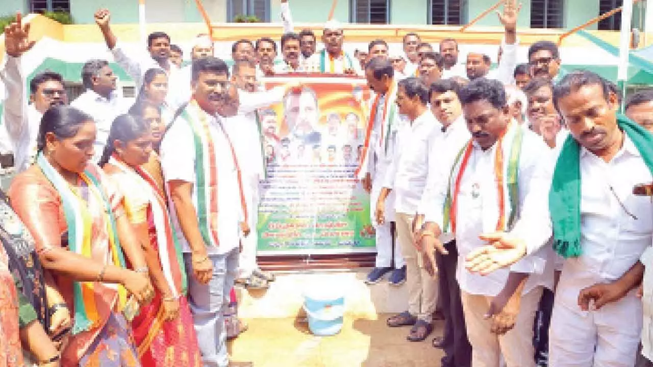 Palabhishekam to Rahul Gandhi’s portrait Palabhishekam to Rahul Gandhi’s portrait