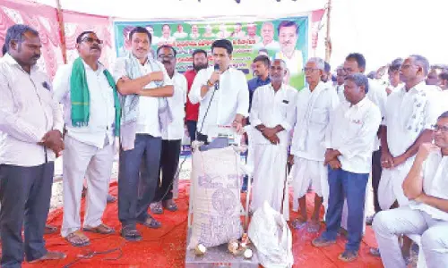 MLA Rajesh inaugurates paddy procurement centre