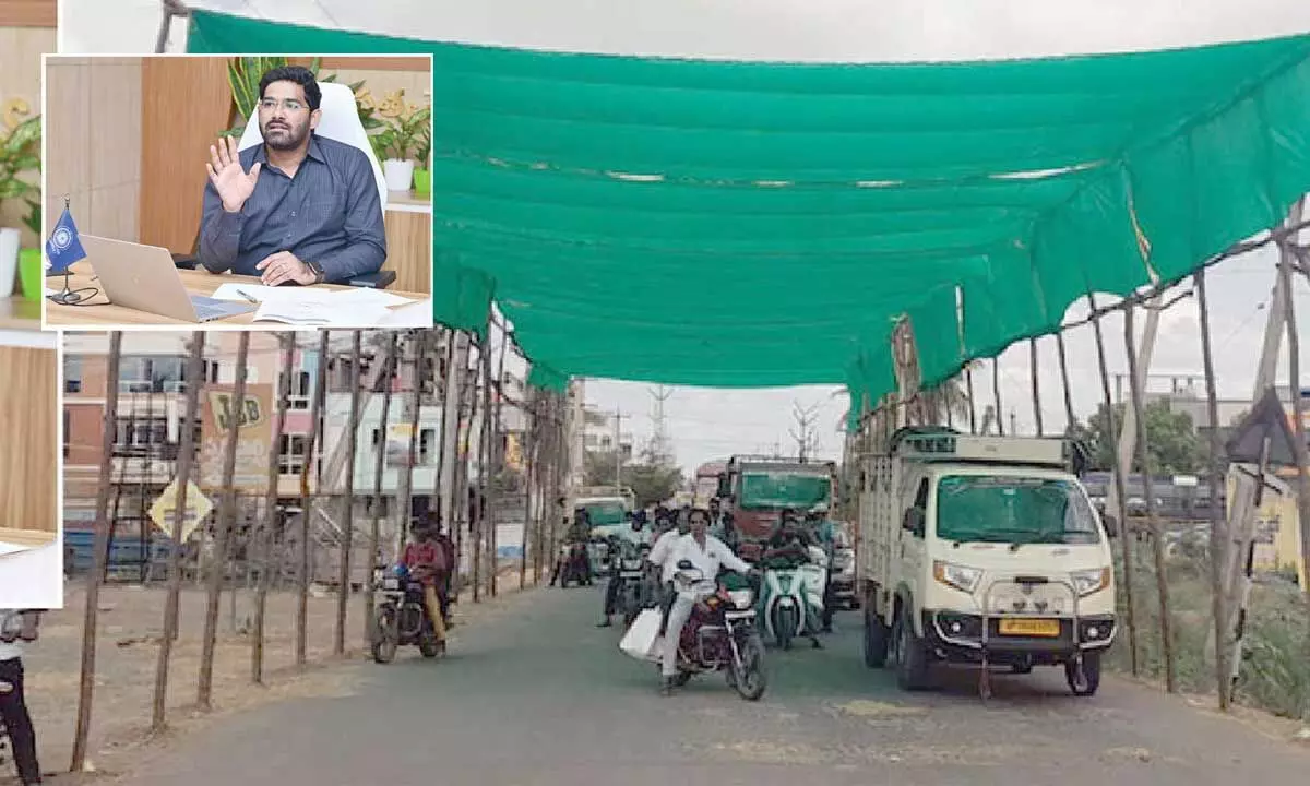 Green shade nets in Bhimavaram to beat the heat Green shade nets in Bhimavaram to beat the heat
