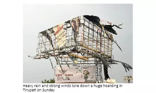 Sudden storm batters Tirupati, disrupts power for hours