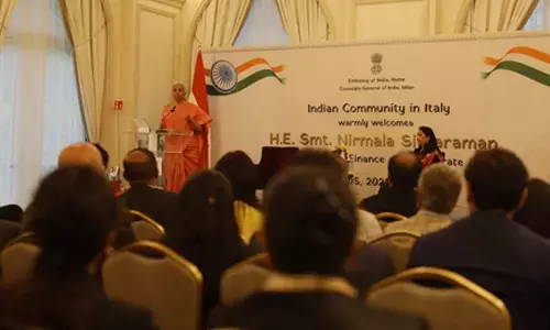 Italy: FM Sitharaman discusses developmental initiatives of Modi govt with Indian diaspora