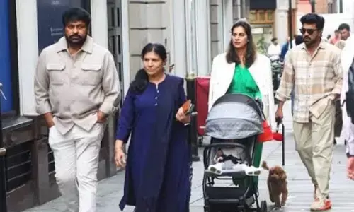 Mega Family jets off to London for Ram Charan’s Madame Tussauds wax statue unveiling