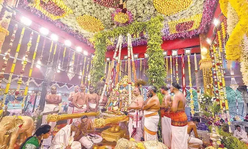 Sri Padmavathi Parinayotsavam begins at stunning Dasavatara Mandapam