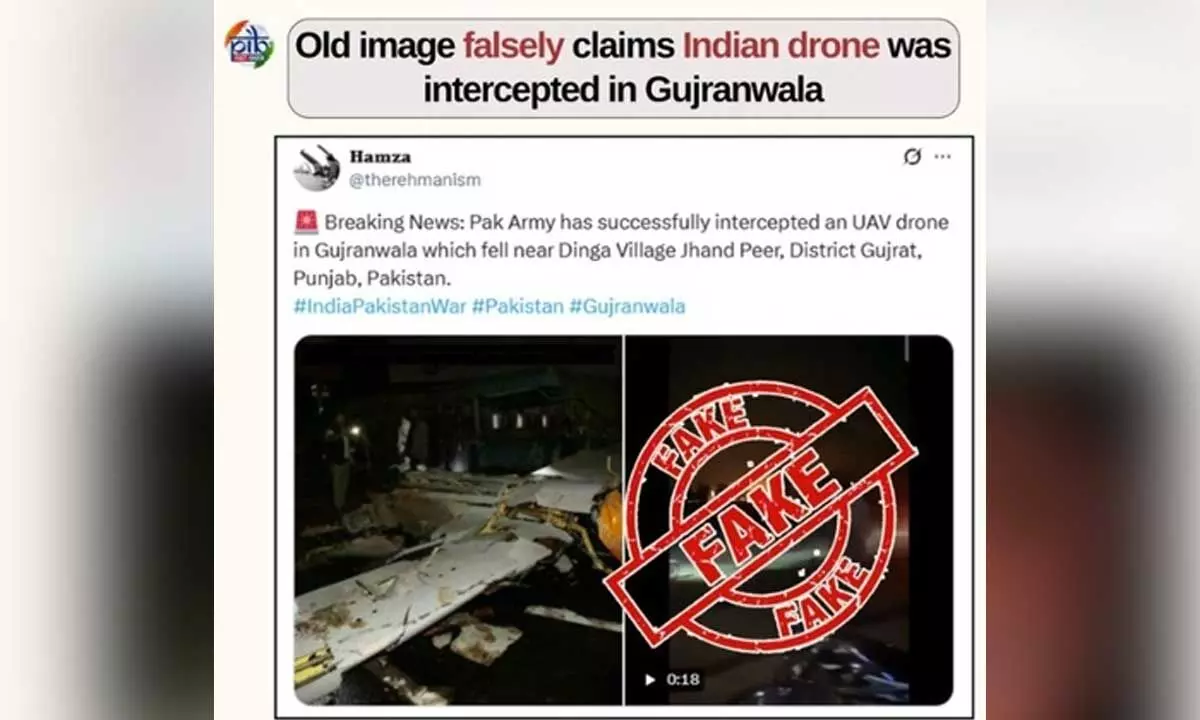 Govt debunks claims of Indian UAV drone shot in Pakistan, shares evidence