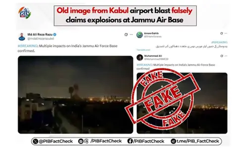 PIB Fact Check finds Kabul airport blast image used to claim explosion in Jammu