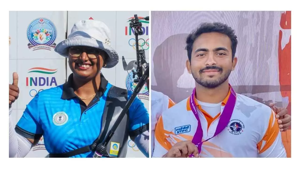 Compound mixed team in bronze play-off Compound mixed team in bronze play-off