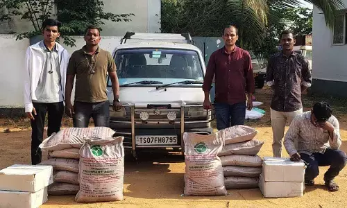 Illicit Liquor Brewing Materials Seized Near Nagarkurnool