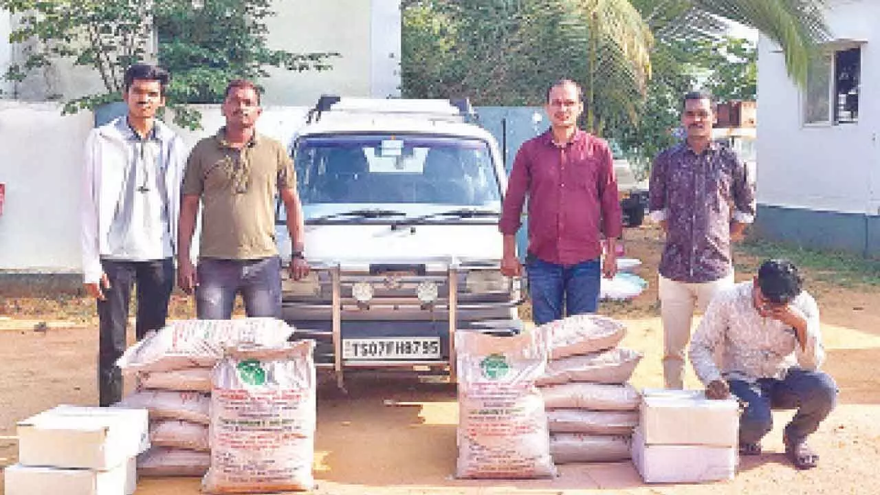 Nagarkurnool: Illicit liquor brewing materials seized