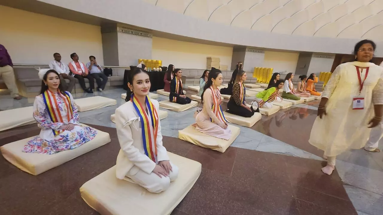Miss World Contestants Embark on Spiritual Tour to Buddhavanam on the eve of Buddha Purnima