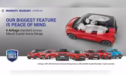 Maruti Suzuki ARENA enhances safety by offering 6 airbags as standard