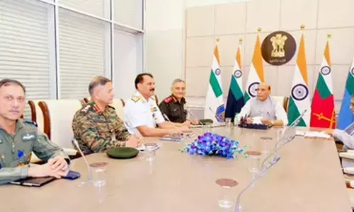 Defence Minister Rajnath Singh reviews security with top officials, chiefs of forces