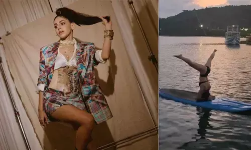 Alaya F stuns fans with paddleboard headstand