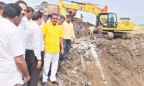 Retaining wall to prevent flooding of Vijayawada