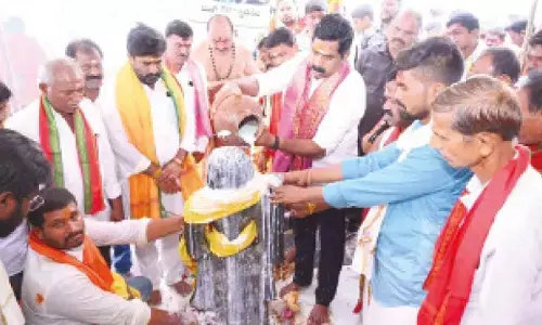 MLA attends installation of Peddamma idol